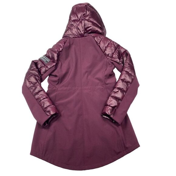 Calvin Klein Performance Hooded Puffer Coat,Burgundy rose Small NWOT ORG $129 - Picture 2 of 13